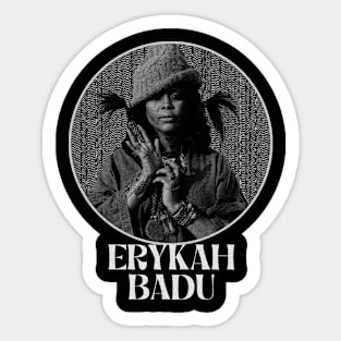 Erykah Badu Vintage White ver Sticker